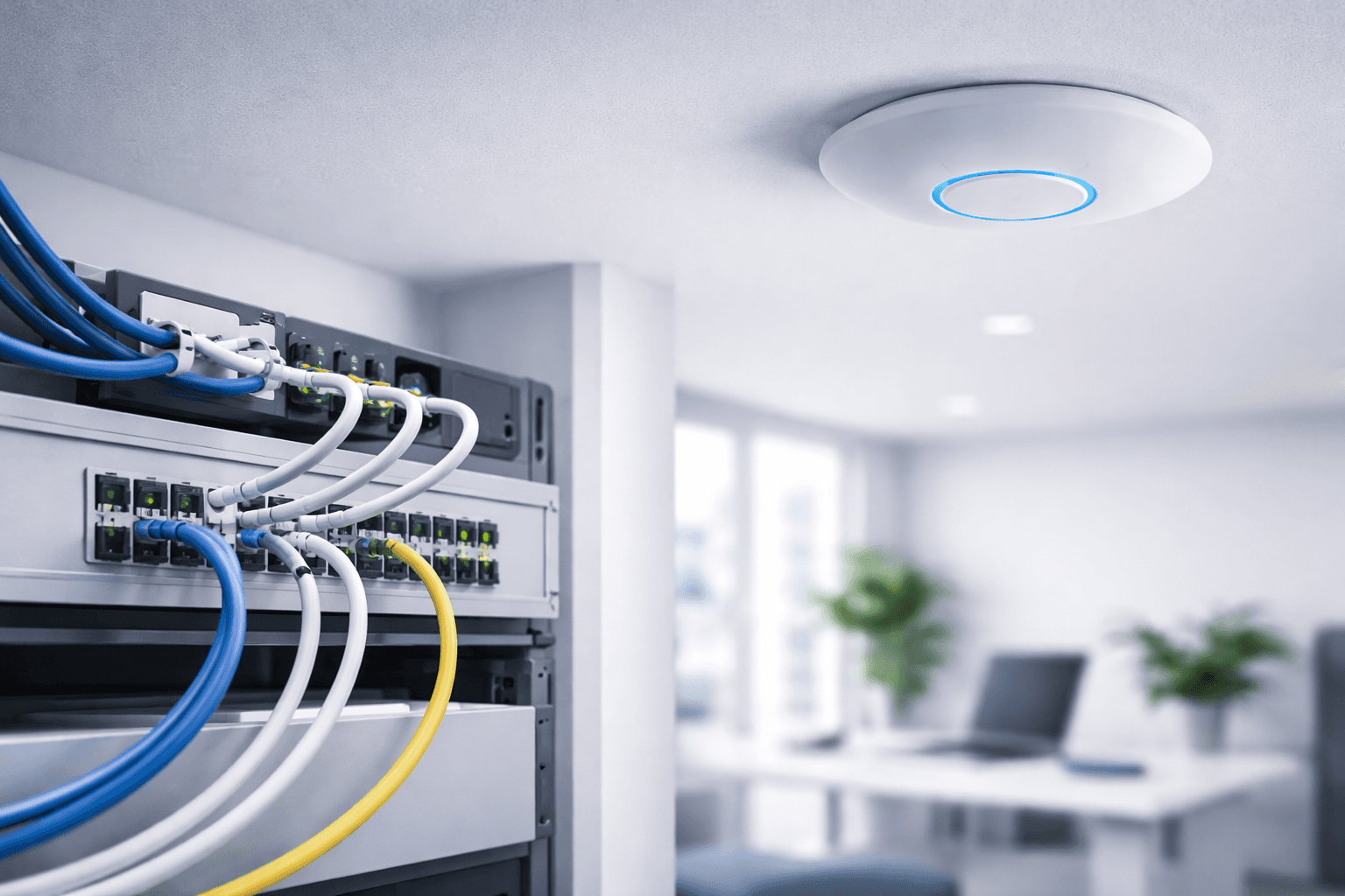Netværksudstyr og Wi-Fi installation